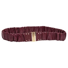 Mark & James by Badgley Mischka Eva Faux Leather Ruched Belt