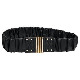 Mark & James by Badgley Mischka Eva Faux Leather Ruched Belt