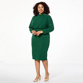 Mark & James by Badgley Mischka Hattie Long-Sleeve Mock-Neck It Dress