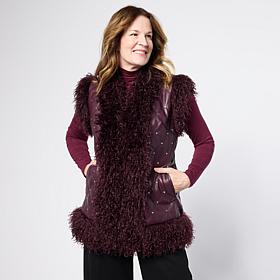 Mark & James by Badgley Mischka Quilted Faux Leather Vest