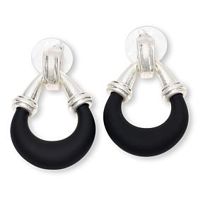 MarlaWynne Brass and Resin Open Teardrop Doorknocker Earrings