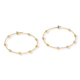 Marlyn by Marlyn Schiff Ball Station 2" Hoop Earrings