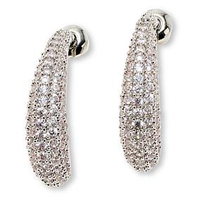 Marlyn by Marlyn Schiff Pavé J-Hoop Earrings