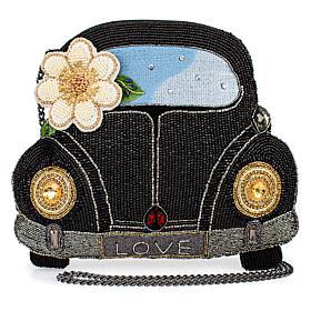 Mary Frances Hand Beaded Car-Shaped Crossbody Handbag