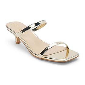 Matisse Two-Band Sandal with Square Toe & Kitten Heel - Jeanne