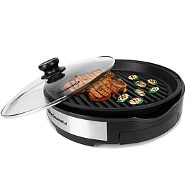 Maxi-Matic Elite Gourmet 12" Deluxe Indoor Grill w/Tempered Glass Lid