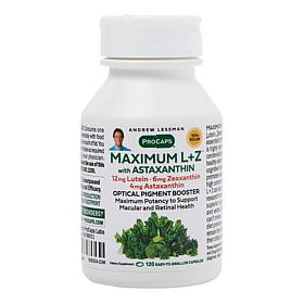 Maximum L + Z with
Astaxanthin - 120 Capsules