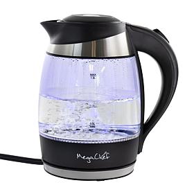 Mega Chef 1.8-Liter Glass and Stainless Steel Electric Tea Kettle