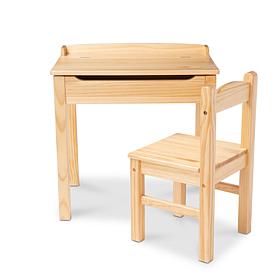 Melissa & Doug Wooden Lift-Top Desk & Chair - Honey