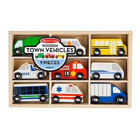 Melissa & Doug Wooden Town Vehicles Set