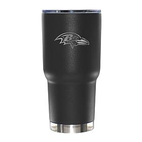Memory Company 30oz Black Tumbler Etched Logo Ravens