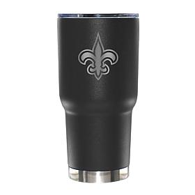 Memory Company 30oz Black Tumbler Etched Logo Saints