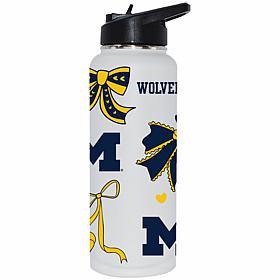 Memory Company 34oz Bow White Quencher Michigan