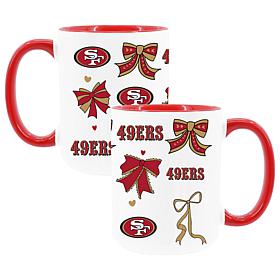 Memory Company 49ers 2pk 15oz Bow Coffee Mug