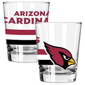 Memory Company Big Stripes Arizona Cardinals 2pk 15oz Dbl Old Fashion
