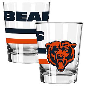 Memory Company Big Stripes Chicago Bears 2pk 15oz Dbl Old Fashion