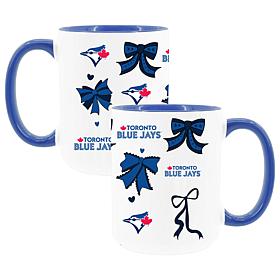 Memory Company Blue Jays 2pk 15oz Bow Coffee Mug