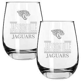 Memory Company Classic Crew Jacksonville Jaguars 2pk 15oz Wine Glass