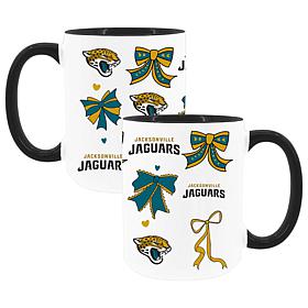 Memory Company Jaguars 2pk 15oz Bow Coffee Mug