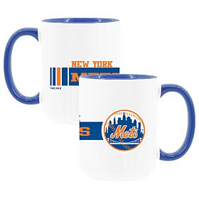 Memory Company Mets 2 pack 15oz Coffee Mug