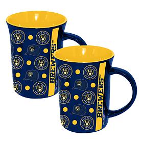 Memory Company MLB Brewers 15oz Ceramic Team Spirit Mug - 2-Pack