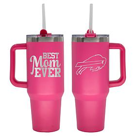 Memory Company NFL  40oz Best Mom Ever Pink Tumbler Bills