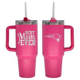 Memory Company NFL  40oz Best Mom Ever Pink Tumbler Patriots