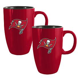 Memory Company NFL Buccaneers 20oz Ceramic Team Tall Mug 2-Pack