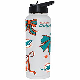 Memory Company NFL Dolphins 34-oz Bow White Quencher Tumbler