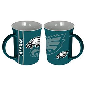 Memory Company NFL Eagles 15oz Reflective Logo Ceramic Mug 2-Pack