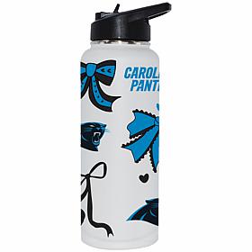 Memory Company NFL Panthers 34-oz Bow White Quencher Tumbler