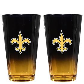 Memory Company NFL Saints 16oz Ombre Pint Glasses - 2-pack