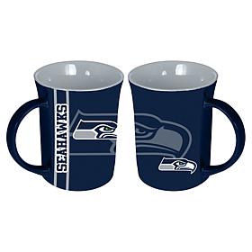 Memory Company NFL Seahawks 15oz Reflective Logo Ceramic Mug 2-Pack