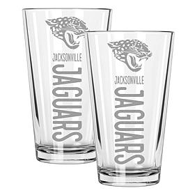 Memory Company Pinnacle Jacksonville Jaguars 2 pack 16oz Pint Glass