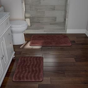 Memory Foam 2-piece Bath Mat Set - Chocolate