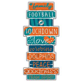 Miami Dolphins Celebrations Stack 24" Sign 