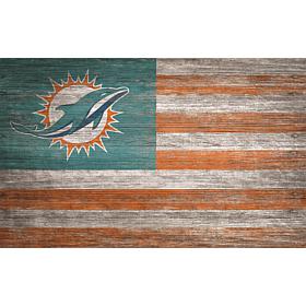 Miami Dolphins Distressed Flag 11x19