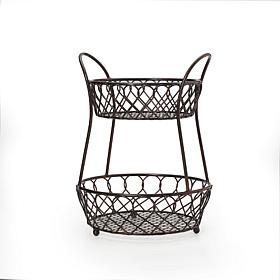 Mikasa Gourmet Basics Lattice 2 Tier Countertop Basket