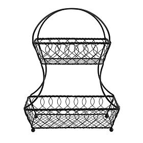 Mikasa Gourmet Basics Lattice 2 Tier Fruit Basket