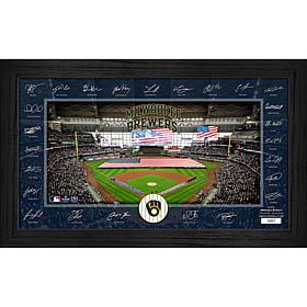 Milwaukee Brewers Framed 2025 Signature Field Team Roster