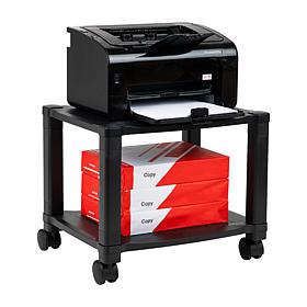 Mind Reader 2-Shelf Mobile Printer Cart with Cord Management
