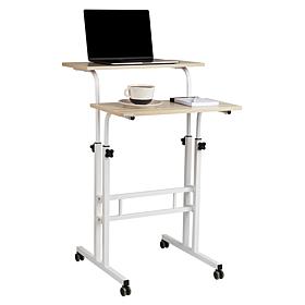 Mind Reader 2-Tier Extra Large Mobile Sitting/Standing Desk