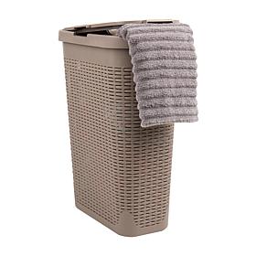 Mind Reader 40-Liter Slim Laundry Basket with Cutout Handles