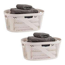 Mind Reader Basket Collection 40-Liter Laundry Hamper with Handles