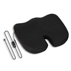 Mind Reader Heated Memory Foam Seat Cushion with 4 Heat Settings