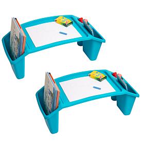 Mind Reader Kids Lap Desk Activity Tray Portable Plastic Set of 2