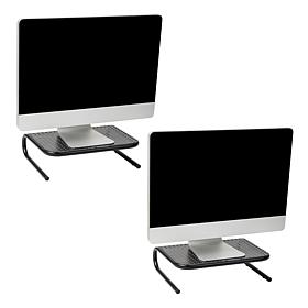 Mind Reader Metal Monitor Stand 2-pack