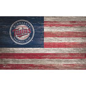 Minnesota Twins Distressed Flag 11x19