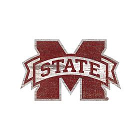 Mississippi State University Distressed Logo Cutout Sign