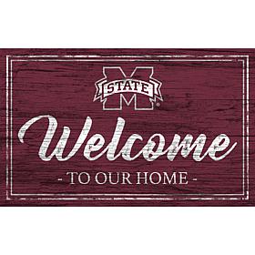Mississippi State University Team Color Welcome Sign - 11x19"